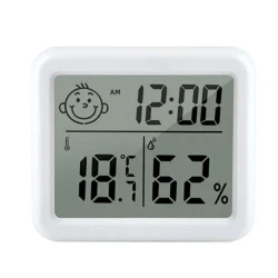 Комнатный термометр LED Clock Display Белый Комнатный термометр LED Clock Display Белый