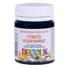 Akril boya şüşə və keramika üçün Decola, Qara, 50 ml