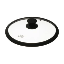 Крышка Gipfel Moore 51725, стекло/силикон, черная/прозрачная, 24 см Крышка Gipfel Moore 51725, стекло/силикон, черная/прозрачная, 24 см
