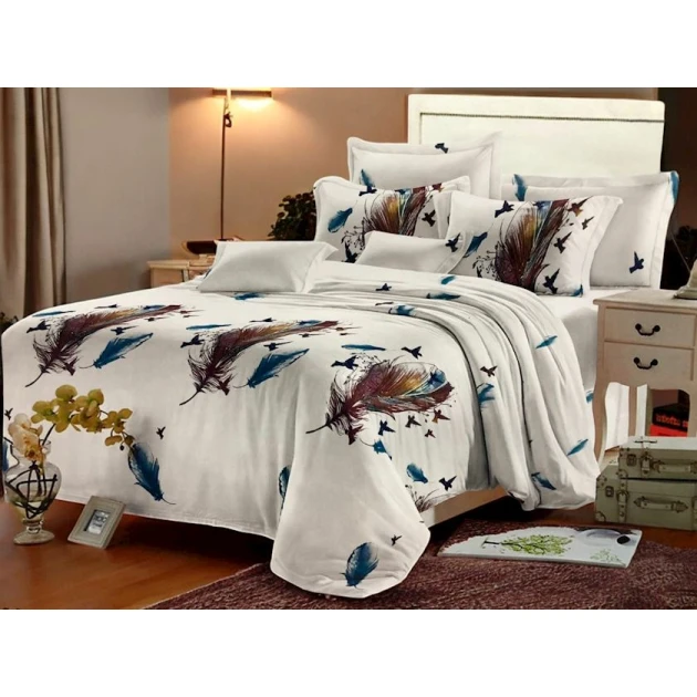 Yataq dəsti MiraNova 195, yorğan üzü 200x220 sm, mələfə 200x220 sm, 2 yastıq üzü 50x70 sm, ikinəfərlik, rəngbərəng