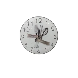 Divar saatı Bayramov Group SS-151, ağ, 30 sm