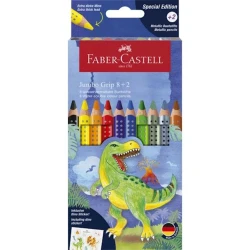 Набор карандашей Faber Castell, Jumbo Grip Dino, 8+2 шт Набор карандашей Faber Castell, Jumbo Grip Dino, 8+2 шт
