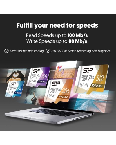 Yaddaş kartı Silicon Power 512GB microSDXC UHS-I Memory Card 4K