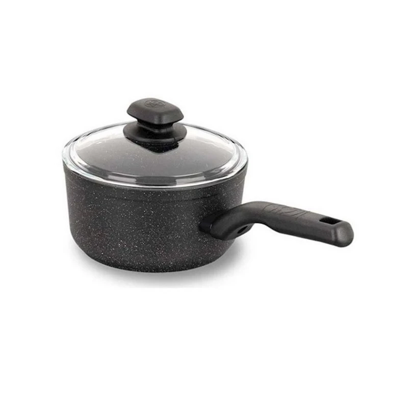 Tayqulp Korkmaz Ornella A1340, 9 sm, 2 l, 18 sm, alüminium, qapaqlı, qara