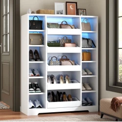 Тумба для обуви Art Mebel 85, ламинат, белая, 210х130х30 см