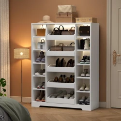 Тумба для обуви Art Mebel 85, ламинат, белая, 210х130х30 см