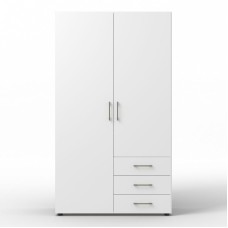 Şkaf Art Mebel Art-100-9, LDSP, ağ, 50x100x210 sm