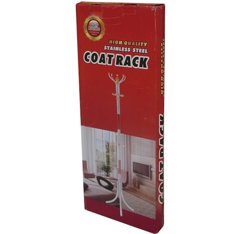 Напольная вешалка Coat Rack, 172x42 см, металл/пластик, серебристая