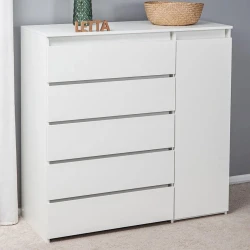 Комод Letta, белый, ЛДСП, 120x50x120 см Комод Letta, белый, ЛДСП, 120x50x120 см