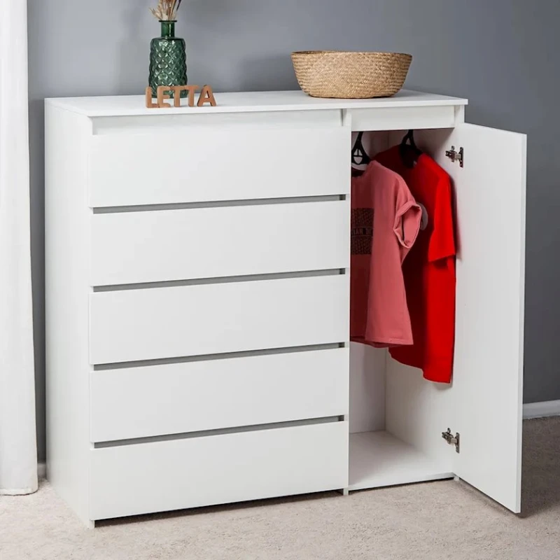 Комод Letta, белый, ЛДСП, 120x50x120 см Комод Letta, белый, ЛДСП, 120x50x120 см