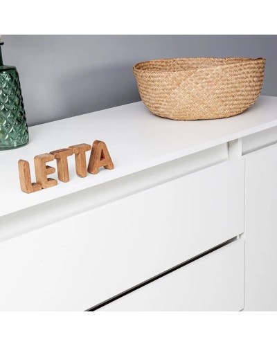 Komod Letta, ağ, LDSP, 120x50x120 sm