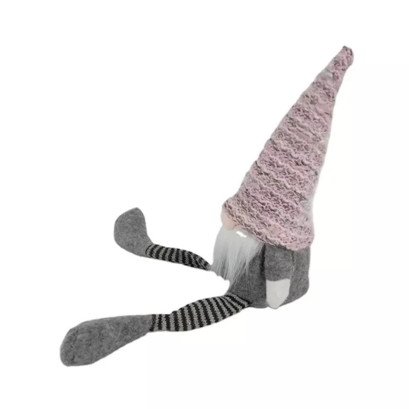 Cırtdan Grinch Gnome RSny1, 7x6.7x33 sm, boz/çəhrayı