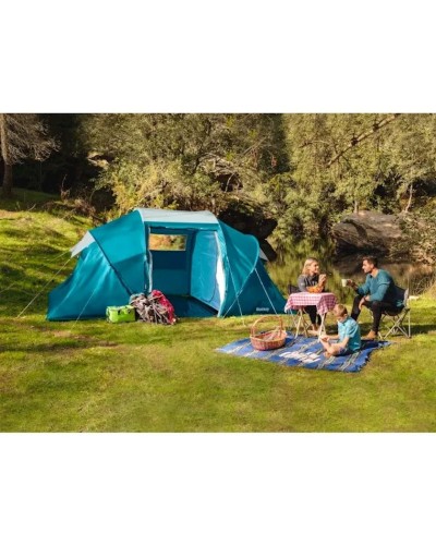 Kempinq çadırı Bestway 68093 Family Ground 4, dördnəfərli, polyester/polietilen, 460x230x185 cm, firuzəyi, 8.909 kq