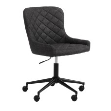 Ofis kreslosu JYSK Pebringe 3670059, parça/polad, boz/qara, 53x79/89x61 sm