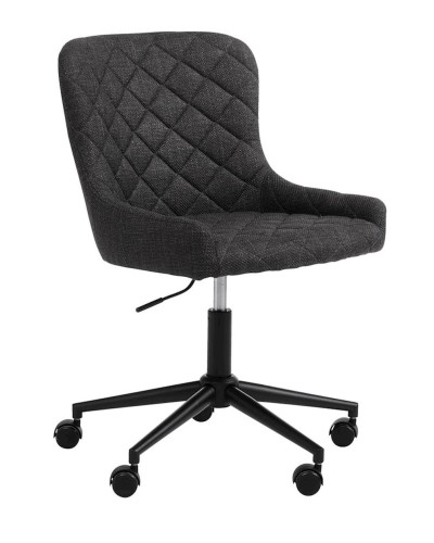 Ofis kreslosu JYSK Pebringe 3670059, parça/polad, boz/qara, 53x79/89x61 sm