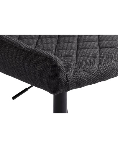 Ofis kreslosu JYSK Pebringe 3670059, parça/polad, boz/qara, 53x79/89x61 sm