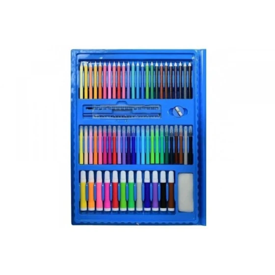 Детский художественный набор для рисования Чемодан творчества 208 предметов, голубой Детский художественный набор для рисования Чемодан творчества 208 предметов, голубой