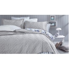 Örtük və yastıq üzü dəsti Yataş Curly, örtük 230х240 sm, yastıq üzü 50x70 sm 2 ədəd, ikinəfərlik, pambıq/poliester, boz