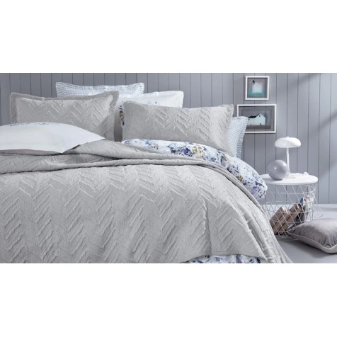 Набор покрывал с наволочками Yataş Curly, покрывало 230х240 см, наволочки 50x70 см 2 шт, двуспальный, хлопок/полиэстер, серый Набор покрывал с наволочками Yataş Curly, покрывало 230х240 см, наволочки 50x70 см 2 шт, двуспальный, хлопок/полиэстер, серый