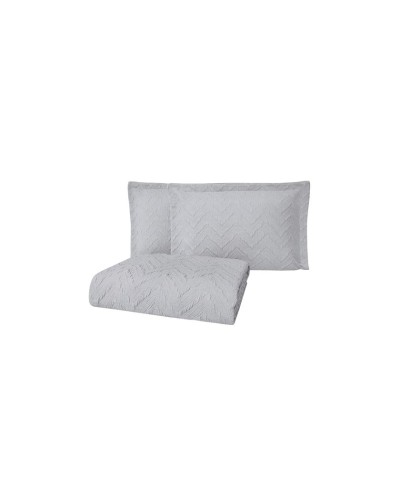 Örtük və yastıq üzü dəsti Yataş Curly, örtük 230х240 sm, yastıq üzü 50x70 sm 2 ədəd, ikinəfərlik, pambıq/poliester, boz