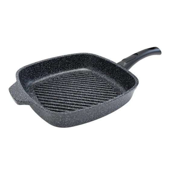 Сковородка-гриль Нева Металл Байкал 254028G, 28x28, съемная ручка, алюминий, черная Сковородка-гриль Нева Металл Байкал 254028G, 28x28, съемная ручка, алюминий, черная