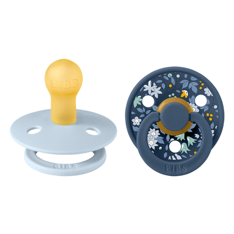 Набор пустышек BIBS x Liberty Colour Camomile Lawn, размер 1, 0-6 месяцев, синий/голубой, 2 шт