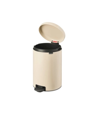 Zibil vedrəsi Brabantia NewIcon, 46.7x29x38 sm, metal, pedallı, 20 l, bej