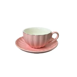 Набор чашек с блюдцами ZGH_00371, 12 шт, розовый Набор чашек с блюдцами ZGH_00371, 12 шт, розовый
