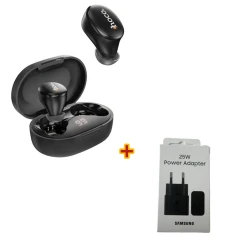 Беспроводные наушники Hoco EW11 Black + адаптер