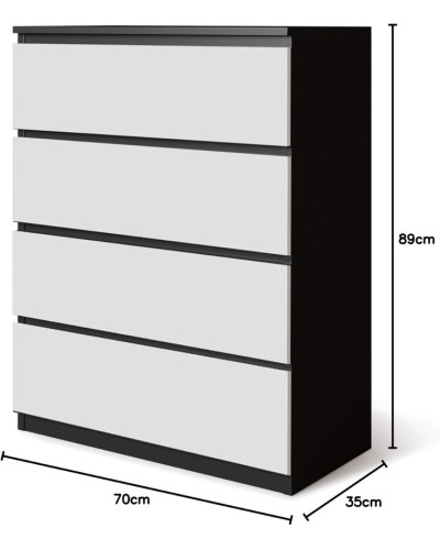 Komod Ev Plus 12116018, LDSP, 70x35x89 sm