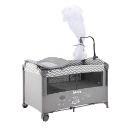 Манеж-кровать Kidilo T-701L, светло-серая Манеж-кровать Kidilo T-701L, светло-серая