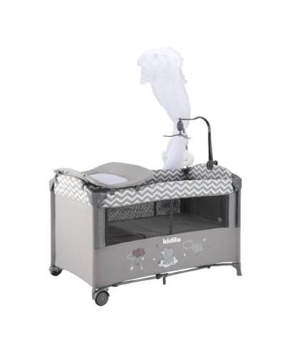 Manej-çarpayı Kidilo T-701L, açıq boz
