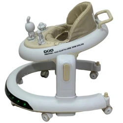 Детская коляска, музыкальная, игровая панель, светящаяся, azr2321 - 5-18 месяцев, бежево-белая Детская коляска, музыкальная, игровая панель, светящаяся, azr2321 - 5-18 месяцев, бежево-белая