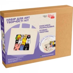 Набор экосумка-раскраска Rosa Talent Котики, хлопок 220 г/кв.м, 38х42 см Набор экосумка-раскраска Rosa Talent Котики, хлопок 220 г/кв.м, 38х42 см