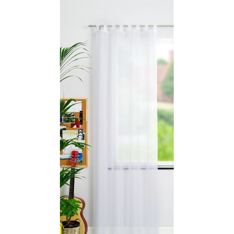 Тюль JYSK Golma, полиэстер, лента, 140x300 см, белый Тюль JYSK Golma, полиэстер, лента, 140x300 см, белый