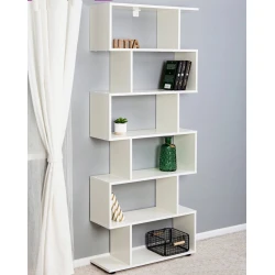 Стеллаж Letta 176x73x25 см, ЛДСП, белый Стеллаж Letta 176x73x25 см, ЛДСП, белый