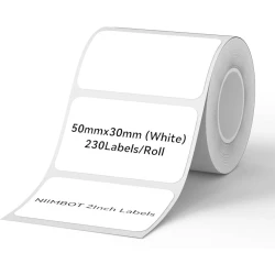 Etiket lenti Niimbot B1 50x30 230 əd, düzbucaqlı, ağ Etiket lenti Niimbot B1 50x30 230 əd, düzbucaqlı, ağ