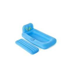 Надувной односпальный матрас Bestway 93546, синий, 76x132x46 см