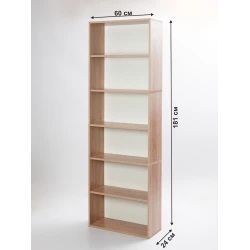 Стеллаж Letta Somona, бежевый, ЛДСП, 181x60x24 см Стеллаж Letta Somona, бежевый, ЛДСП, 181x60x24 см