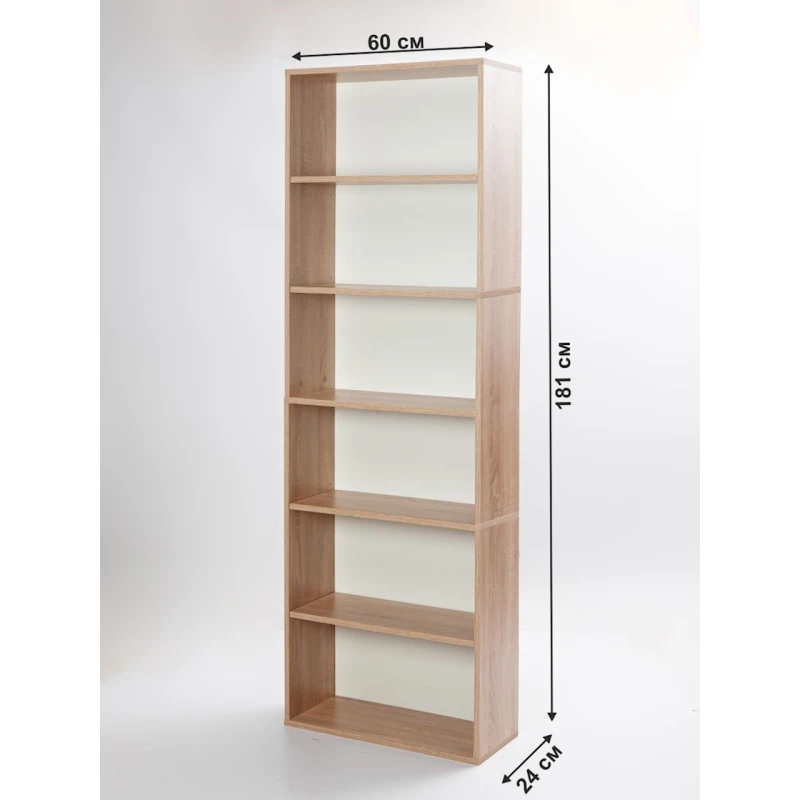 Стеллаж Letta Somona, бежевый, ЛДСП, 181x60x24 см Стеллаж Letta Somona, бежевый, ЛДСП, 181x60x24 см