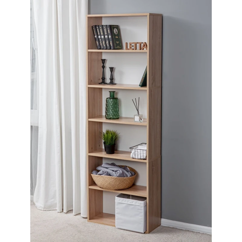 Стеллаж Letta Somona, бежевый, ЛДСП, 181x60x24 см Стеллаж Letta Somona, бежевый, ЛДСП, 181x60x24 см