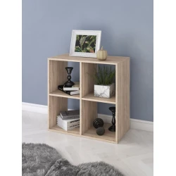 Стеллаж 3563_StellajKubSomona, 70х71х37 см, ЛДСП, бежевый Стеллаж 3563_StellajKubSomona, 70х71х37 см, ЛДСП, бежевый