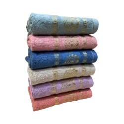 Üz və əllər üçün dəsmal dəsti MiraNova 014, pambıq, rəngbərəng, 50x90 sm, 12 əd