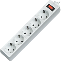 Сетевой фильтр Defender ES 1.8 1.8м, белый, 5-розеточный