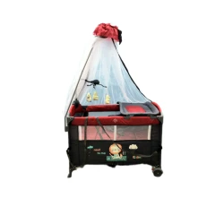 Манеж-кровать 828, 110x76x76, красный/черный Манеж-кровать 828, 110x76x76, красный/черный