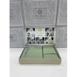 Комплект постельного белья MiraNova FS-576, пододеяльник 160х220 см, простыня 170х240 см, наволочки 50х70 см, хлопок, зеленый