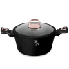 Кастрюля с крышкой Berlinger Haus Black Rose BH-8165, 24 см, 4.1 л, алюминий/бакелит, черный