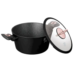 Кастрюля с крышкой Berlinger Haus Black Rose BH-8165, 24 см, 4.1 л, алюминий/бакелит, черный