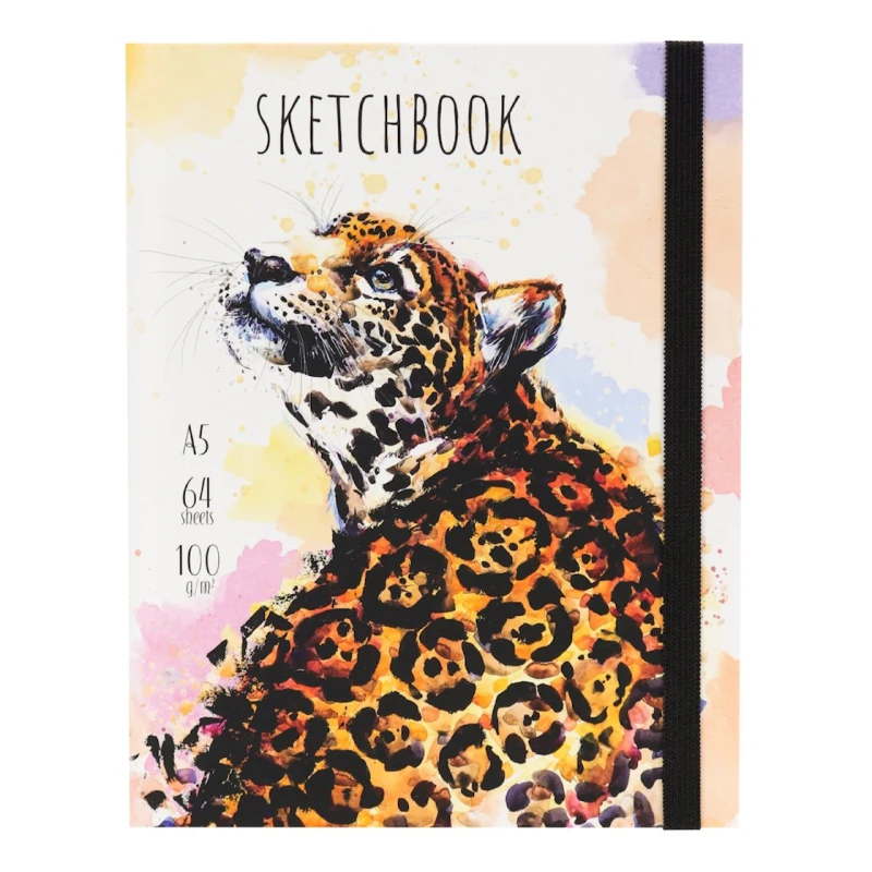 Скетчбук Miland Soft Touch Leopard, 64 листов, формат A6