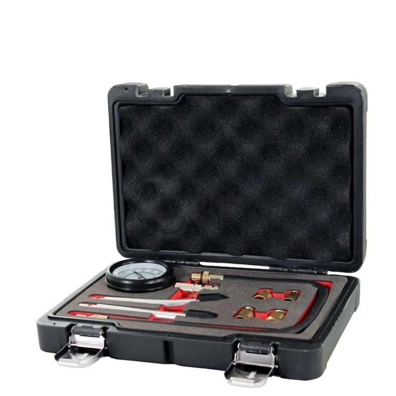 Комплект для проверки компрессии бензина Worldforce 11004 (0-20 бар, М10х1,0,М12х1,25,М14х1,25,М18х1,5)